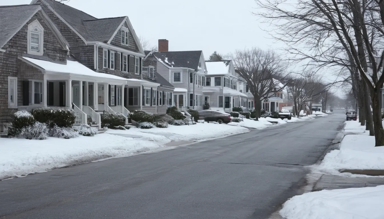 Older homes and snowy streets across the Palmerton area